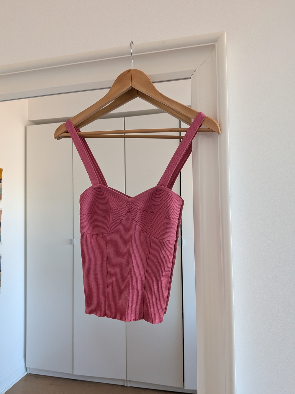 NWT BB Dakota Steve Madden Women’s Pink Ribbed Bustier Tank Top Size XS